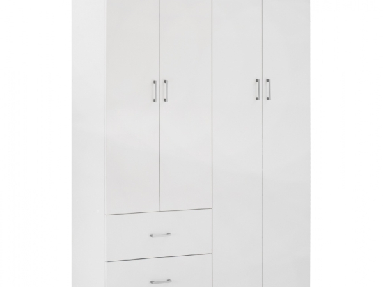 ΝΤΟΥΛΑΠΑ 4ΦΥΛΛΗ ME 2 ΣΥΡΤΑΡΙΑ BLAKELY HM339.05 ΛΕΥΚΗ 120Χ42,5Χ180,5 εκ.