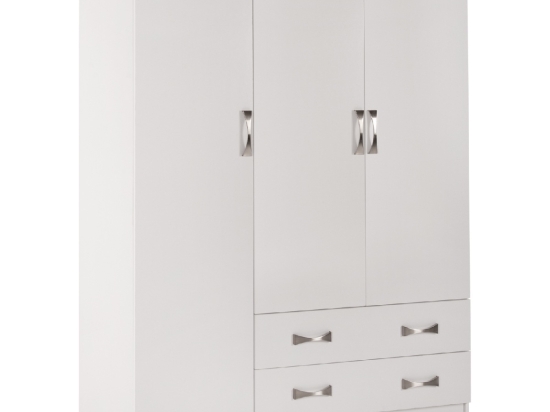 ΝΤΟΥΛΑΠΑ 3ΦΥΛΛΗ CARLY HM384.05 ΜΕ ΔΥΟ ΣΥΡΤΑΡΙΑ ΛΕΥΚΗ 150X55Χ180Υεκ.