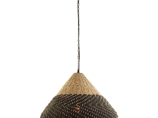 ΦΩΤΙΣΤΙΚΟ ΟΡΟΦΗΣ ΚΡΕΜΑΣΤΟ HM4354 ΦΥΣΙΚΟ RAΤΤΑΝ-PAPER ROPE-ΦΥΣΙΚΟ&ΜΑΥΡΟ Φ54x42-145Υεκ.