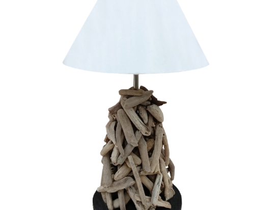 ΕΠΙΤΡΑΠΕΖΙΟ ΦΩΤΙΣΤΙΚΟ TWIGGY HM4423 DRIFTWOOD & ΛΕΥΚΟ ΚΑΠΕΛΟ Φ35x61Υεκ.