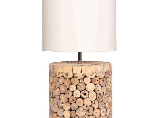 ΕΠΙΤΡΑΠΕΖΙΟ ΚΥΛΙΝΔΡΙΚΟ ΦΩΤΙΣΤΙΚΟ TWIGGY HM4427 DRIFTWOOD & ΜΠΕΖ ΚΑΠΕΛΟ Φ24.5x45Υεκ.