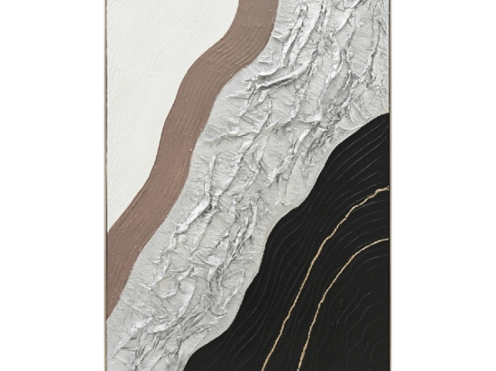 ΠΙΝΑΚΑΣ ΤΟΙΧΟΥ ABSTRACT HM4553.02 ΜΕ ΚΟΡΝΙΖΑ ΜΠΕΖ-ΚΑΜΒΑΣ-ΧΕΙΡΟΠΟΙΗΤΟΣ 82x4.5x122Υεκ