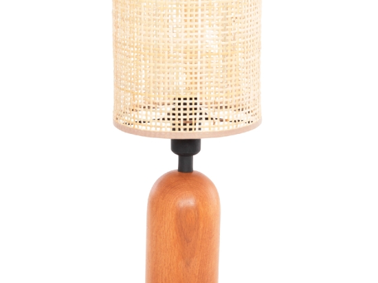 ΕΠΙΤΡΑΠΕΖΙΟ ΦΩΤΙΣΤΙΚΟ LYKTUR HM4709 ΜΠΕΖ ΚΑΠΕΛΟ WICKER-ΞΥΛΙΝΗ ΒΑΣΗ Φ15,5x35,5Υεκ.