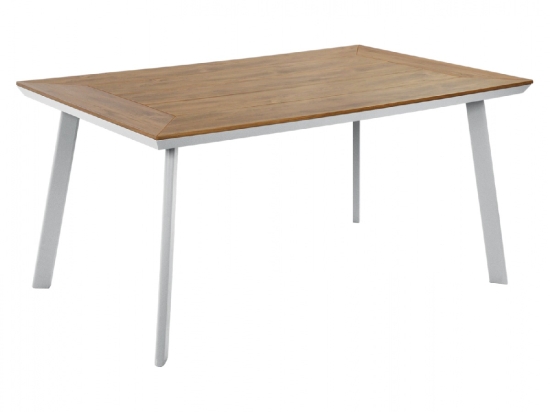 ΤΡΑΠΕΖΙ ΑΛΟΥΜΙΝΙΟΥ TABER ΜΕ POLYWOOD HM5132.11 ΛΕΥΚΟ 160x92x72