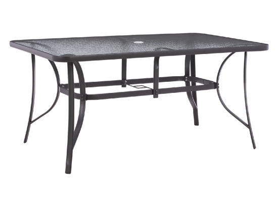 ΤΡΑΠΕΖΙ BRUNO 150X90Χ75Υεκ. ΜΕΤΑΛΛΙΚΟ ΟΡΘΟΓΩΝΙΟ ΓΚΡΙ ΜΕ ΤΡΥΠΑ ΟΜΠΡΕΛΑΣ Φ38  HM5145.11
