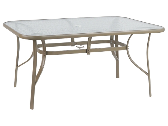 ΤΡΑΠΕΖΙ BRUNO 150X90Χ72Υεκ. ΜΕΤΑΛΛΙΚΟ ΣΑΜΠΑΝΙ ΜΕ ΤΡΥΠΑ ΟΜΠΡΕΛΑΣ Φ38mm HM5145.14