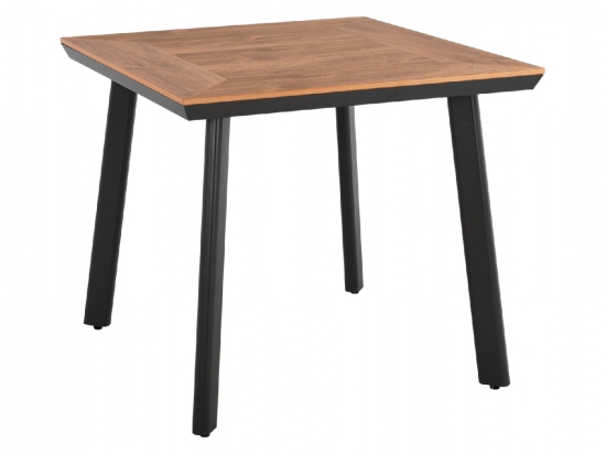 ΤΡΑΠΕΖΙ ΑΛΟΥΜΙΝΙΟΥ TABER ΑΝΘΡΑΚΙ ΜΕ ΕΠΙΦΑΝΕΙΑ POLYWOOD HM5563.02 80x80x73Υεκ.