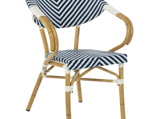 ΠΟΛΥΘΡΟΝΑ BAMBOO LOOK HM5861.02 ΜΠΛΕ-ΛΕΥΚΟ 59x56x82Yεκ.