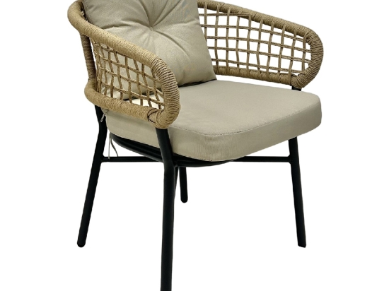 ΠΟΛΥΘΡΟΝΑ ΑΛΟΥΜΙΝΙΟΥ DARK GREY ΕΠΑΓΓΕΛΜ. RATTAN ΜΑΞΙΛΑΡΙ ΜΠΕΖ HM5863.01 60x56x84 εκ.