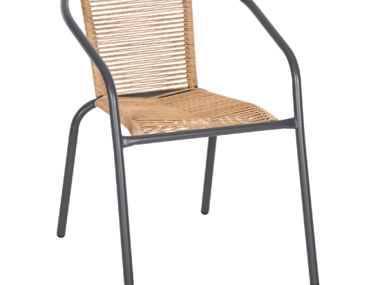 ΠΟΛΥΘΡΟΝΑ SWIFTER HM5969.02 ΜΕΤΑΛΛΟ ΓΚΡΙ-ΣΥΝΘ. RATTAN ΣΕ ΦΥΣΙΚΟ 54x61x75Υεκ.