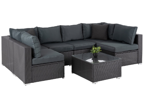 ΠΟΛΥΜΟΡΦΙΚΟ ΣΕΤ ΣΑΛΟΝΙ 7TMX GREN HM6091 ΣΥΝΘ.RATTAN ΑΝΘΡΑΚΙ-ΓΥΑΛΙ ΑΣΦΑΛΕΙΑΣ