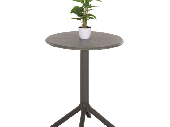 ΤΡΑΠΕΖΙ ΠΟΛΥΠΡΟΠΥΛΕΝΙΟΥ ΣΤΡΟΓΓΥΛΟ TERRIN HM6124.15 OLIVE GREEN Φ60x75Υεκ.