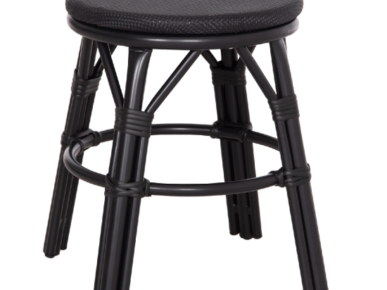 ΣΚΑΜΠΟ ΑΛΟΥΜΙΝΙΟΥ CHINO HM6285.02 BAMBOO LOOK & TEXTILENE ΣΕ ΜΑΥΡΟ Φ36x46Υεκ.