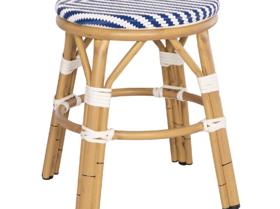 ΣΚΑΜΠΟ ΑΛΟΥΜΙΝΙΟΥ CHINO HM6285.05 BAMBOO LOOK-TEXTILENE ΛΕΥΚΟ-ΜΠΛΕ Φ36x46Υεκ.