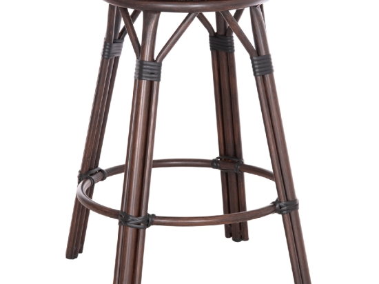 ΣΚΑΜΠΟ ΑΛΟΥΜΙΝΙΟΥ ΜΕΣ.ΥΨΟΥΣ CHINO HM6286.01 BAMBOO LOOK & TEXTILENE ΚΑΦΕ 43x43x65Υεκ