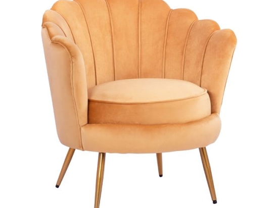 ΠΟΛΥΘΡΟΝΑ COQUILLE ΑΠΟ ΒΕΛΟΥΔΟ ΧΡΥΣΟ 80x78x85Υ εκ. HM8493.09