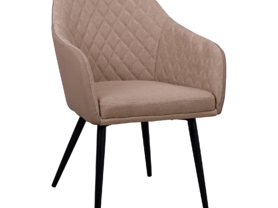 ΠΟΛΥΘΡΟΝΑΚΙ CHARLES HM8522.07 ΜΕ ΥΦΑΣΜΑ ΜΠΕΖ & PU ΜΠΕΖ 57x63x83Υ εκ.