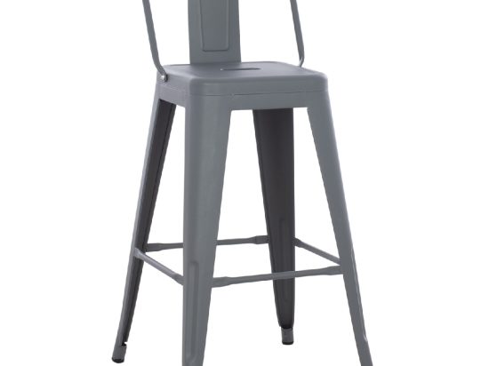 ΣΚΑΜΠΟ ΜΠΑΡ ΜΕΣΑΙΟΥ ΥΨΟΥΣ ΜΕΤΑΛΛΙΚΟ MELITA-PRO HM8574.50 ΓΚΡΙ 43x43x88Υεκ.