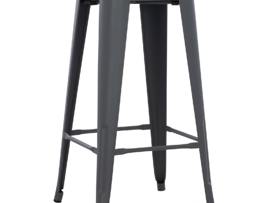 ΣΚΑΜΠΟ BAR ΜΕΤΑΛΛΙΚΟ MELITA ΣΕ ΓΚΡΙ HM8642.10 43x43x78εκ.