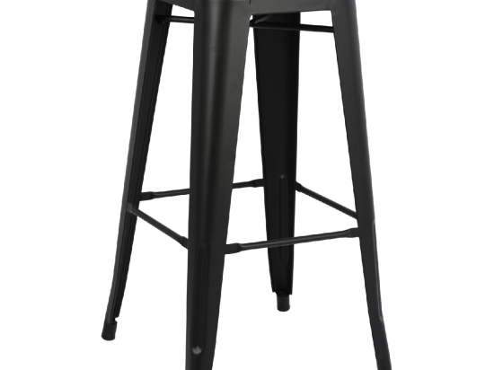 ΣΚΑΜΠΟ ΜΠΑΡ ΜΕΤΑΛΛΙΚΟ MELITA-PRO HM8642.42 ΣΕ ΜΑΥΡΟ ΜΑΤ 43x43x78Υεκ.