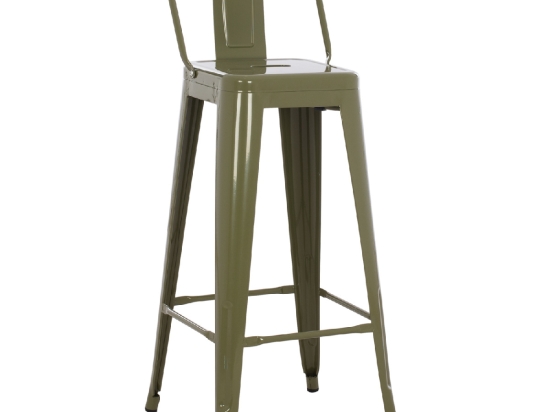 ΣΚΑΜΠΟ BAR ME ΠΛΑΤΗ ΜΕΤΑΛΛΙΚΟ MELITA-PRO HM8643.43 DARK OLIVE GREEN 42x42x100Υεκ.