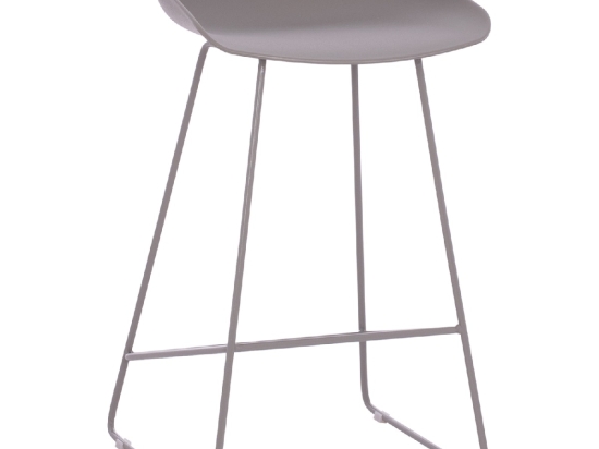 ΣΚΑΜΠΟ ΜΠΑΡ NAILA HM9299.10 ΓΚΡΙ ΜΕΣΑΙΟΥ ΥΨΟΥΣ 44x44x74Yεκ.