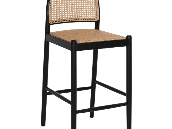 ΣΚΑΜΠΟ ΑΠΟ ΟΞΙΑ-RATTAN ΑΨΙΔΑ ΠΛΑΤΗ ΜΑΥΡΟ 43,5x50x98ΥεκHM9408.02