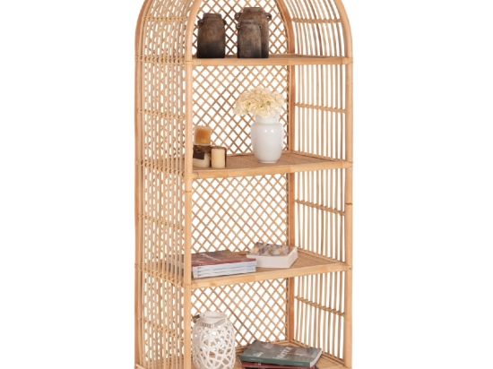 ΒΙΒΛΙΟΘΗΚΗ HM9552 ΑΠΟ ΦΥΣΙΚΟ RATTAN ΣΕ ΦΥΣΙΚΟ ΧΡΩΜΑ 80x40x182Υεκ.