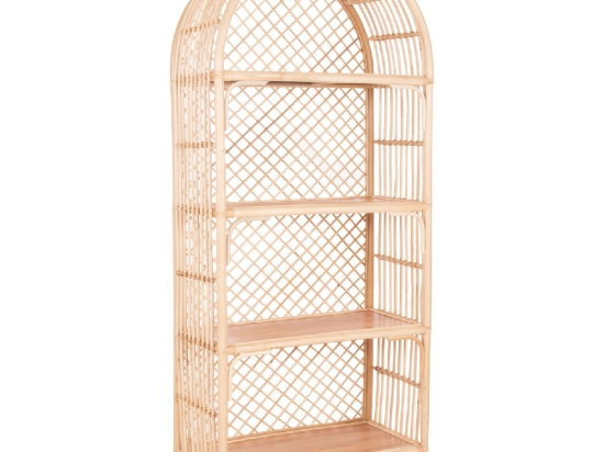ΒΙΒΛΙΟΘΗΚΗ SIMOK HM9552.12 ΦΥΣΙΚΟ RATTAN ΣΕ ΦΥΣΙΚΟ ΧΡΩΜΑ 80x42x180Υεκ.