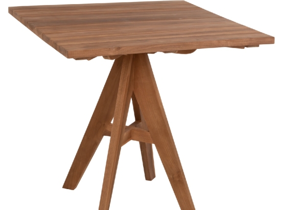 ΤΡΑΠΕΖΙ LEO HM9622.11 ΤΕΤΡΑΓΩΝΟ ΜΑΣΙΦ ΞΥΛΟ ΤΕΑΚ 80X80x75Υεκ.