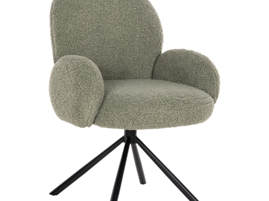 ΠΟΛΥΘΡΟΝΑ ΠΕΡΙΣΤΡΕΦ. WINON HM9778.08 OLIVE GREEN ΜΠΟΥΚΛΕ-ΜΑΥΡΟ ΜΕΤΑΛΛΟ 65x67x92Υ εκ.