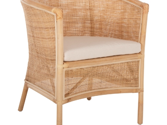ΠΟΛΥΘΡΟΝΑ APRON HM9818 RATTAN ΠΛΕΚΤΟ ΣΕ ΦΥΣΙΚΟ-ΛΕΥΚΟ ΜΑΞΙΛΑΡΙ 75x70x85Υεκ.