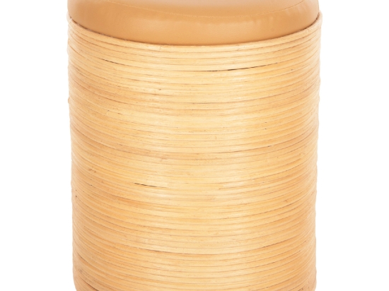 ΣΚΑΜΠΟ MITCH HM9886 ΦΥΣΙΚΟ RATTAN-ΚΑΘΙΣΜΑ ΑΠΟ PU ΜΠΕΖ Φ37x47Υεκ.