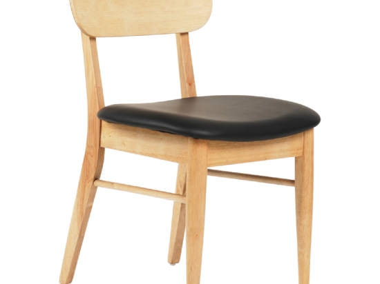 KΑΡΕΚΛΑ ΤΡΑΠΕΖΑΡΙΑΣ SEKOR HM9945.01 RUBBERWOOD-ΜΑΥΡΟ PU 50x50x80Υεκ.
