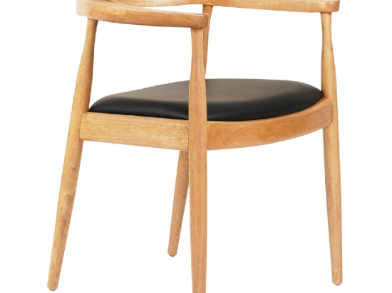ΠΟΛΥΘΡΟΝΑ ΤΡΑΠΕΖΑΡΙΑΣ ADOR HM9948.01 RUBBERWOOD ΣΕ ΟΑΚ ΚΑΙ ΜΑΥΡΟ PU 62x54x76,5Υεκ