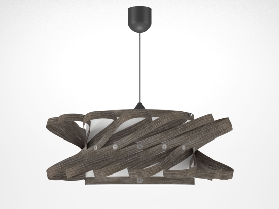 ΦΩΤΙΣΤΙΚΟ ΚΡΕΜΑΣΤΟ MAJORKA ΜΟΝΟΦΩΤΟ ΓΚΡΙ (PP-PVC) Ε27 58X58X80CM