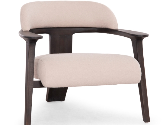ΠΟΛΥΘΡΟΝΑ LOUNGE TRIAD SM9968 ΞΥΛΟ TEAK ΣΕ ΜΑΥΡΟ-ΕΚΡΟΥ ΥΦΑΣΜΑ 77x75,5x67Υεκ.