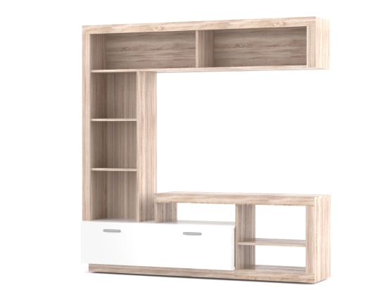 ΣΥΝΘΕΣΗ ΤΗΛΕΟΡΑΣΗΣ FLOKS 169.5X40.5X170.5ΕΚ SONOMA-ΛΕΥΚΟ