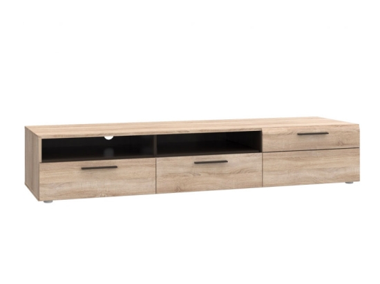 ΕΠΙΠΛΟ TV SOLO 180X52X34 ΑΡΙΣΤΕΡΟ SONOMA-WENGE MDF ΚΑΜΠΥΛΩΤΟ ΤΕΛΕΙΩΜΑ ΣΤΙΣ ΠΟΡΤΕΣ
