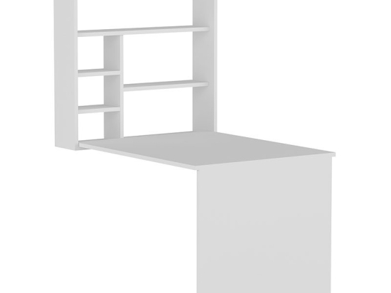 Γραφείο τοίχου ανοιγόμενο Ravin pakoworld λευκό 63x90x154εκ