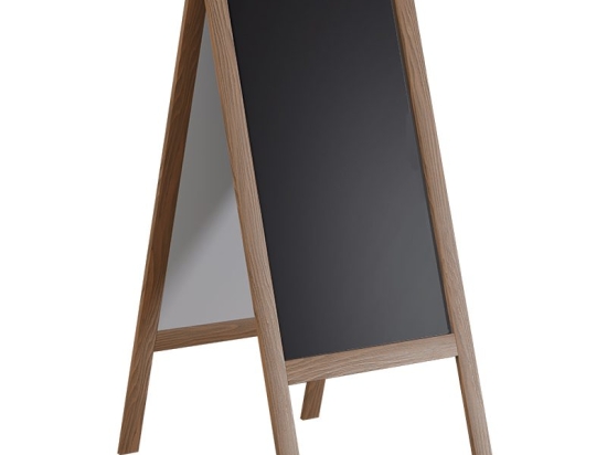 Stand μενού Felex pakoworld καρυδί-μαύρο 50x25x100εκ