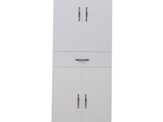Ντουλάπα-στήλη Milou pakoworld λευκό 59x34.5x140εκ