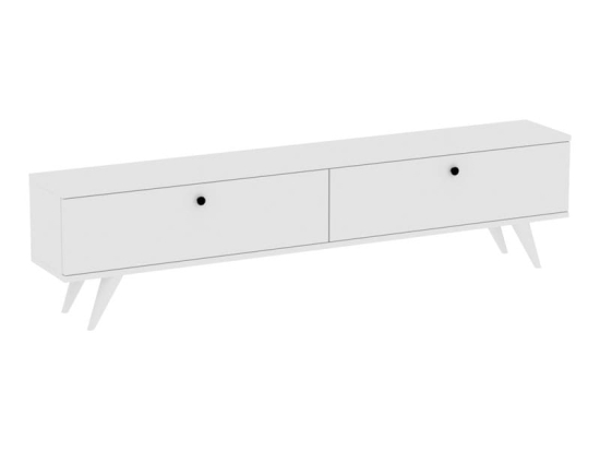 Έπιπλο τηλεόρασης Floxie pakoworld μελαμίνης λευκό 160x25x35εκ