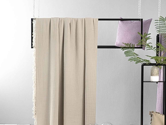 Κουβέρτα - Cencillo Beige Nima Υπέρδιπλο 230x250cm 100% Βαμβάκι