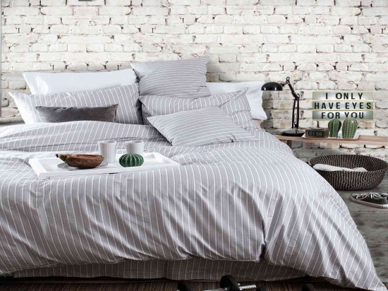 Σεντόνι Με Λάστιχο Granada Grey Ρυθμός Μονό 105x205cm 100% Βαμβάκι
