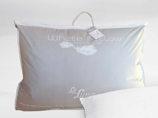 Μαξιλάρι Ύπνου Πουπουλένιο White Goose Down La Luna 50Χ70 Πούπουλο-Φτερό