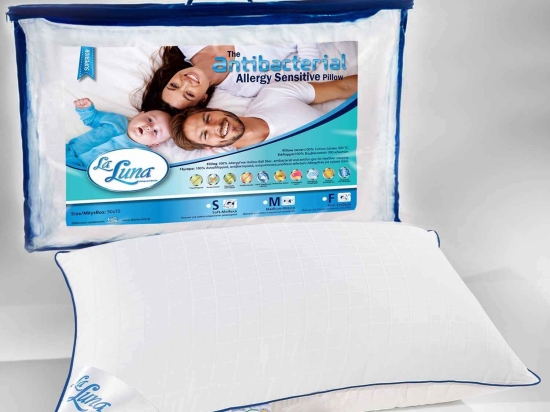 Μαξιλάρι Ύπνου Ballfiber Antibacterial Medium La Luna 50Χ70 100% Ballfiber
