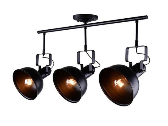 Τρίφωτο Φωτιστικό EG167073CB Black Μέταλλο