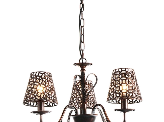 Τρίφωτο Φωτιστικό Οροφής EG169753PBC Copper & Black Μέταλλο