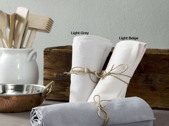 Πετσέτα Κουζίνας - Decorous Dark Gray Nima 50x70cm Βαμβάκι-Λινό